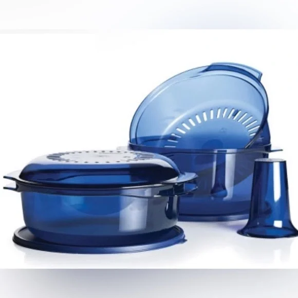 Tupperware Red or Blue TupperWave Stack Cooker - Picture 2 of 2